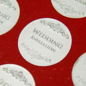信封、燙金與貼紙 29 圓形銀箔Wedding貼紙 20180306