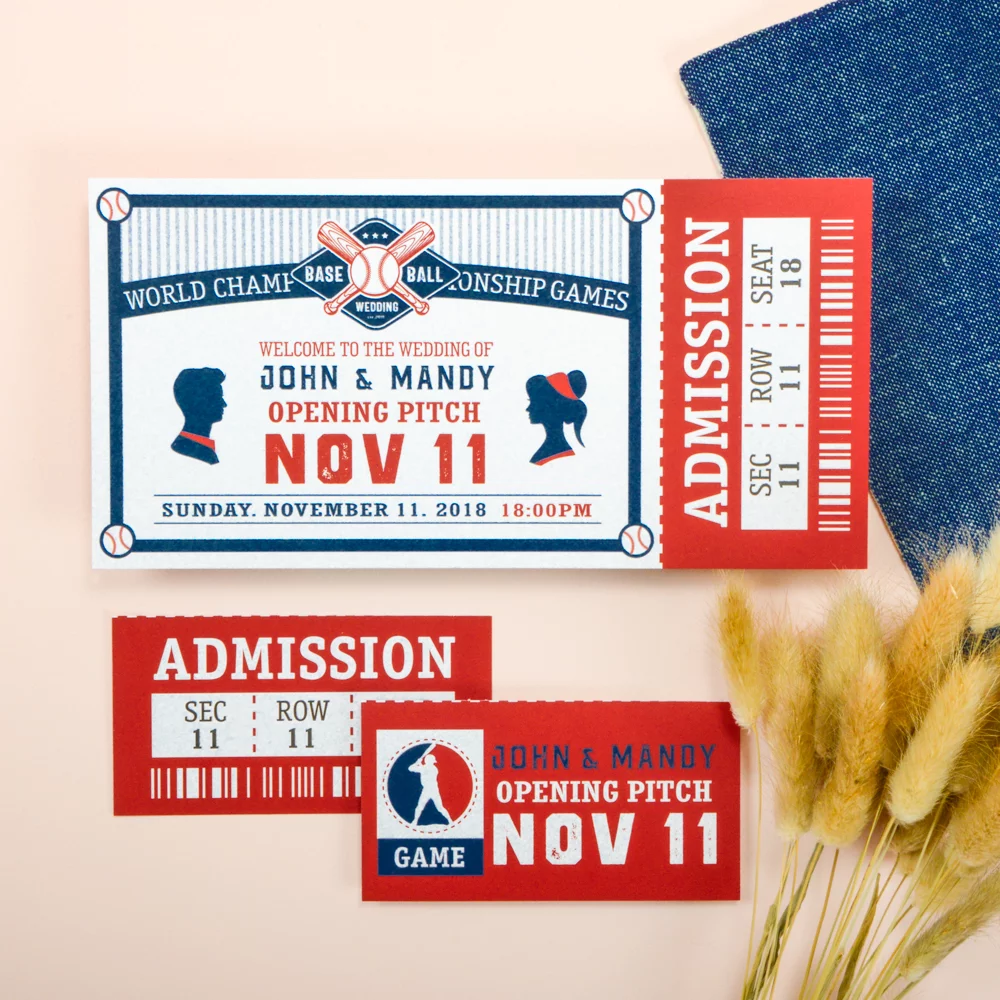 TK303 棒球票 喜帖 TK303 棒球票 喜帖