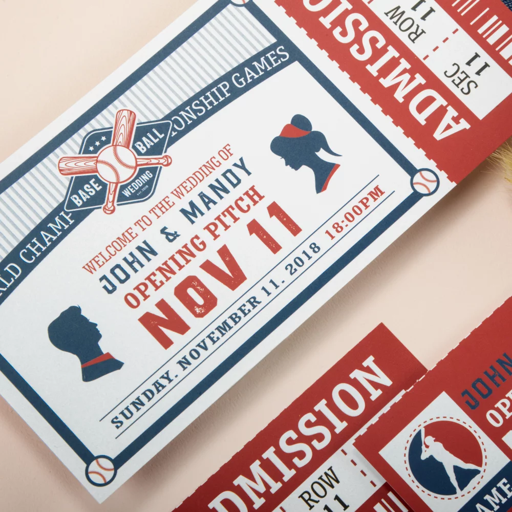 TK303 棒球票 喜帖 TK303 棒球票 喜帖