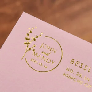 信封、燙金與貼紙 22 Envelope 豆沙粉 燙金 20191008