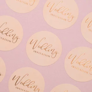 信封、燙金與貼紙 31 圓形粉橘燙金貼紙 20191008