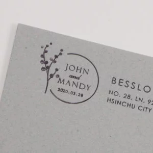 信封、燙金與貼紙 16 岩石灰-燙黑金