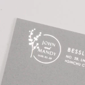 信封、燙金與貼紙 15 岩石灰-燙銀